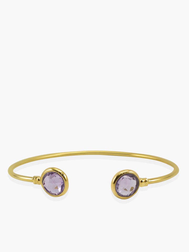 Capri Amethyst Cuff Bracelet for wholesale by Vintouch Jewels