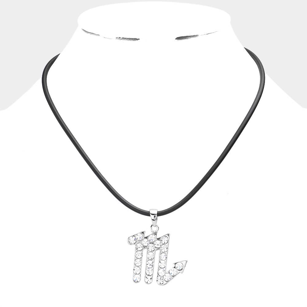 Sensibling Corp. - Wholesale Pendant/Charm Necklace - Stone Embellished Zodiac Pendant Necklace5