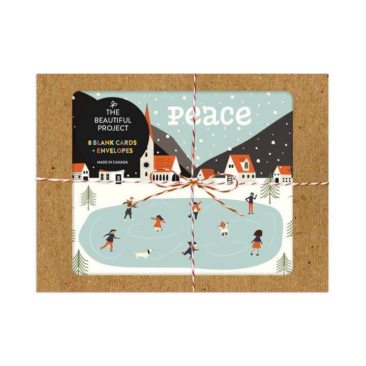 The Beautiful Project - Wholesale Christmas Card - Peace Village Holiday Christmas Card Box Set of 8