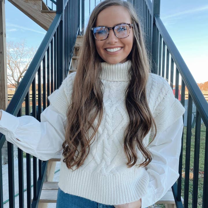 The Front Porch Label - Wholesale Eyeglasses - Women's - Grey Tortoise Blue Light Blocking Glasses