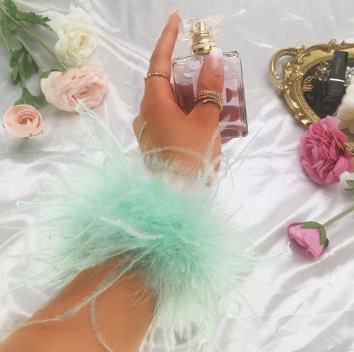 Feather Snap – wholesale Cuff bracelet – Feathersnap® ORIGINAL Ostrich Feather Cuff Bracelet Pair18