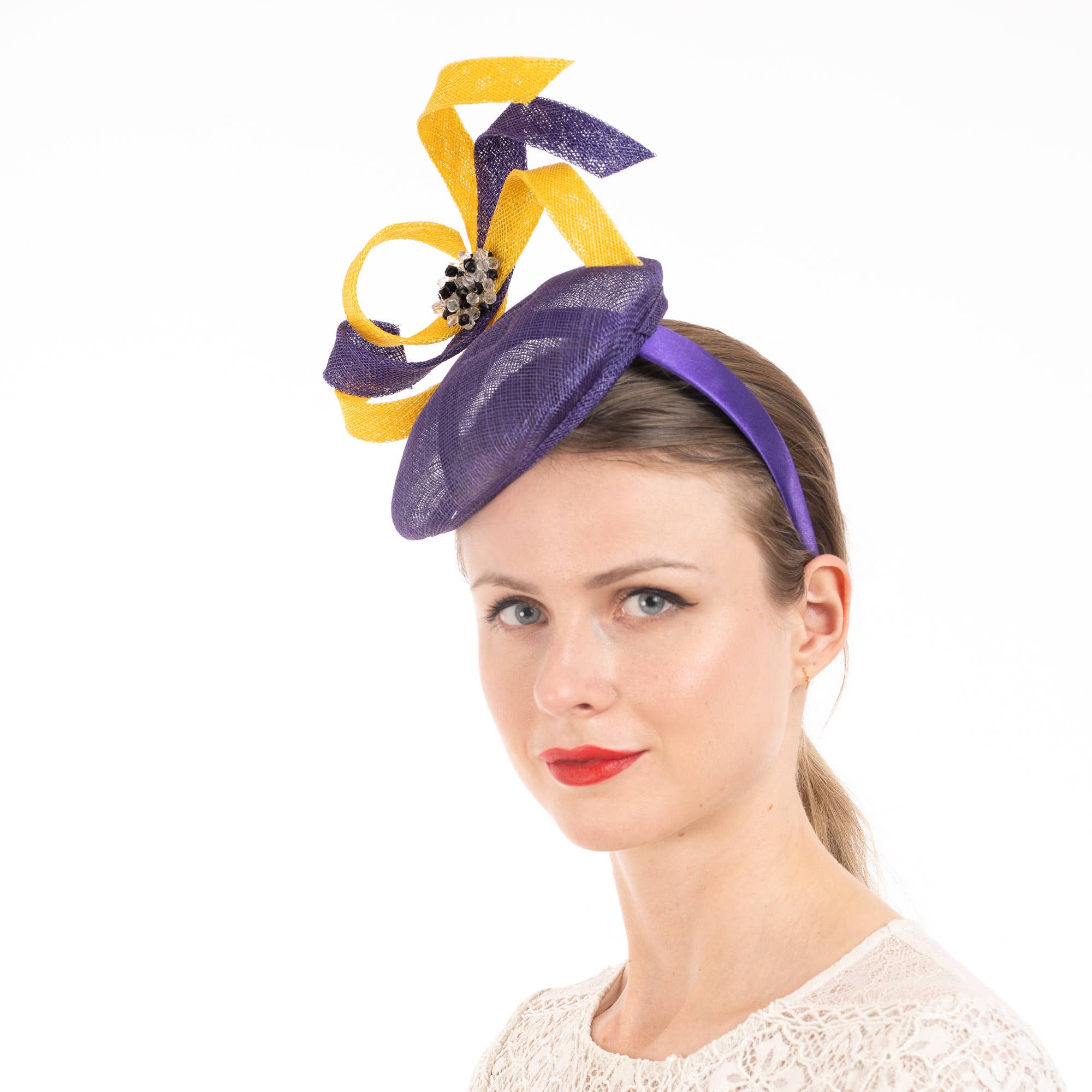 KaKyCo - Wholesale Fascinator Hat - Women's - Two tone S shape sinamay fascinator headband | 5939H1