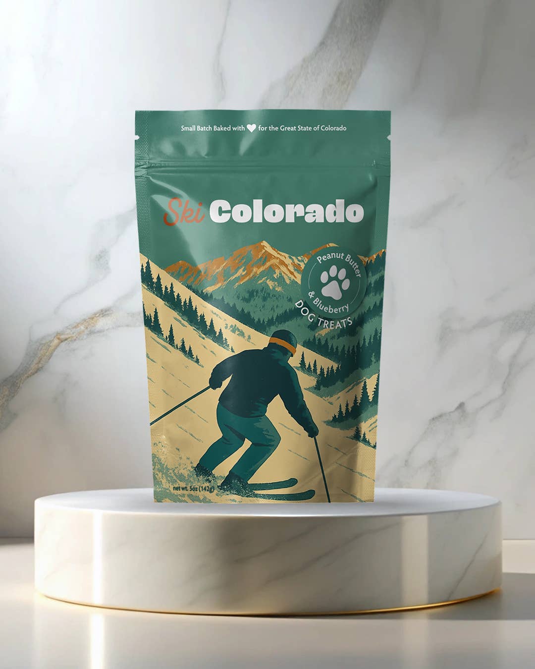 Neoteric Brands - Wholesale Pet Treats - Dog - Ski Colorado Souvenir Dog Treats - 5oz Small-Batch