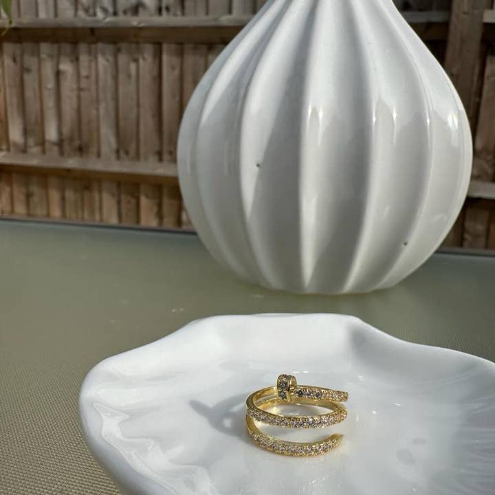 Gemscape UK - Wholesale Multi-Stone Ring - Spiral Open Ring (Adjustable) Gold8