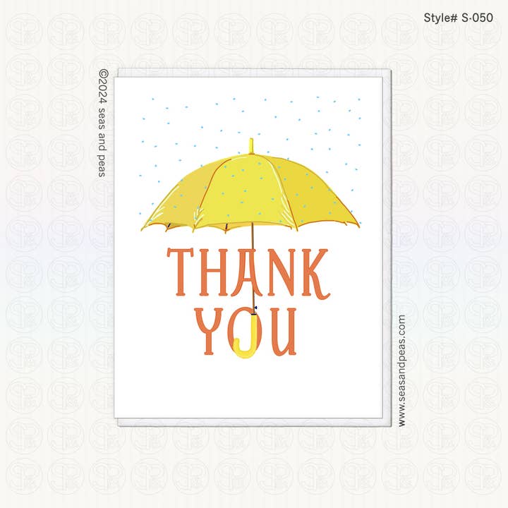 Paraply takkekort for engroshandel hos Seas and Peas, LLC