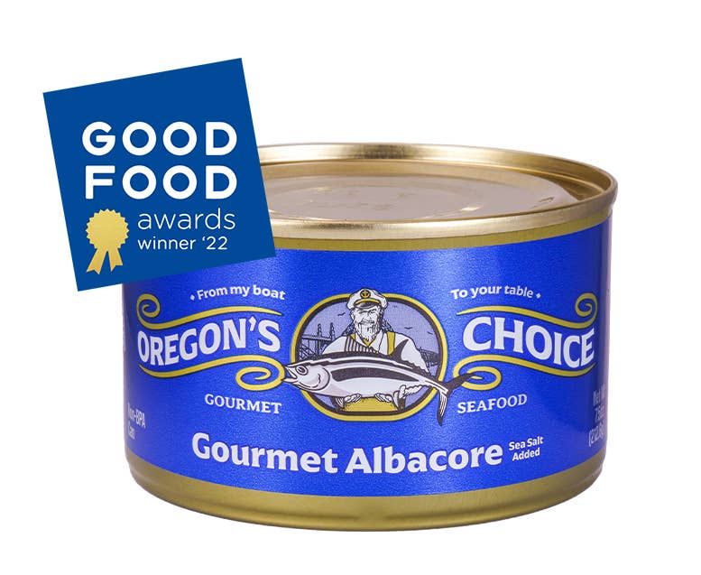 Oregon's Choice Gourmet - Wholesale Tinned Fish - Gourmet Albacore Tuna, Lightly Salted Tinned Fish 7.5 oz1