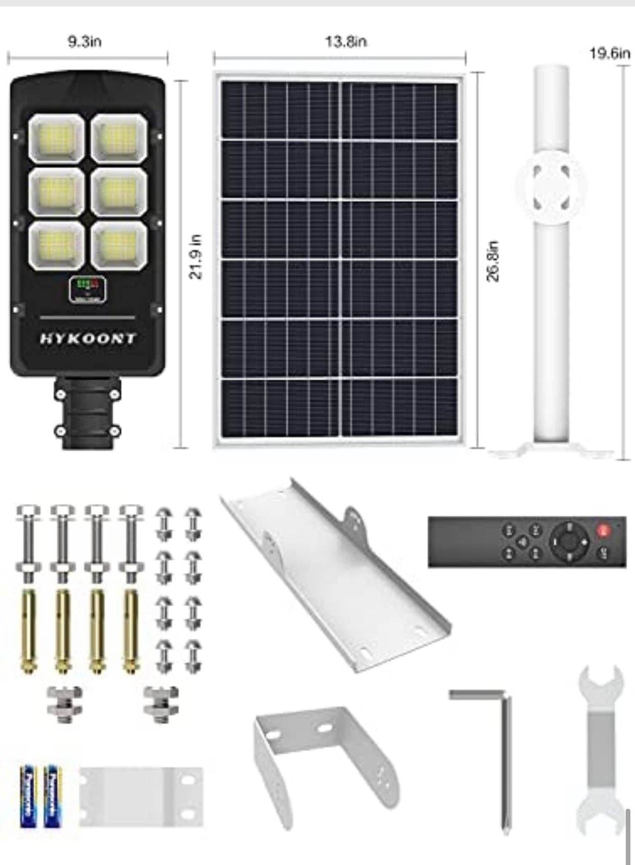 OutdoorSolarOutlet – wholesale Outdoor/lawn light – 400W Solar Street Lights Outdoor, Dusk to Dawn Solar Led Outdoor Light with Remote Control, 6500K Daylight White Security Led Flood Light5