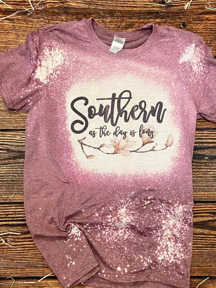 Maglietta lunga del sud come il giorno è candeggina | Camicia candeggina per la vendita all'ingrosso da parte di Cute As A Rustic Button