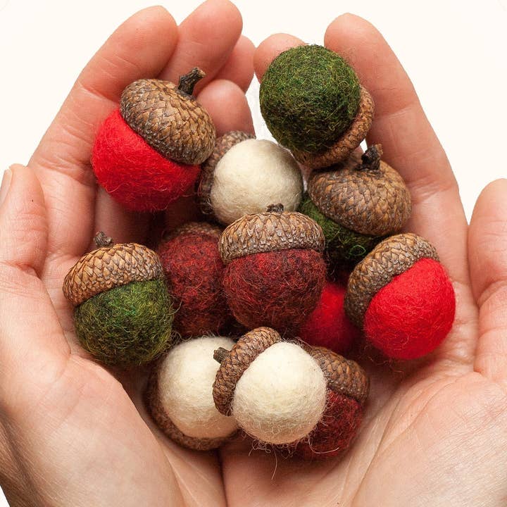 Kit Ghiande Infeltrite per le Vacanze - Infeltrimento a Umido per la vendita all'ingrosso da parte di Grey Fox Felting