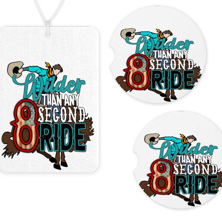 Texas Petunias Boutique - Wholesale Car Freshener - Women's - 8 Second Ride Car Freshener and Coaster Set