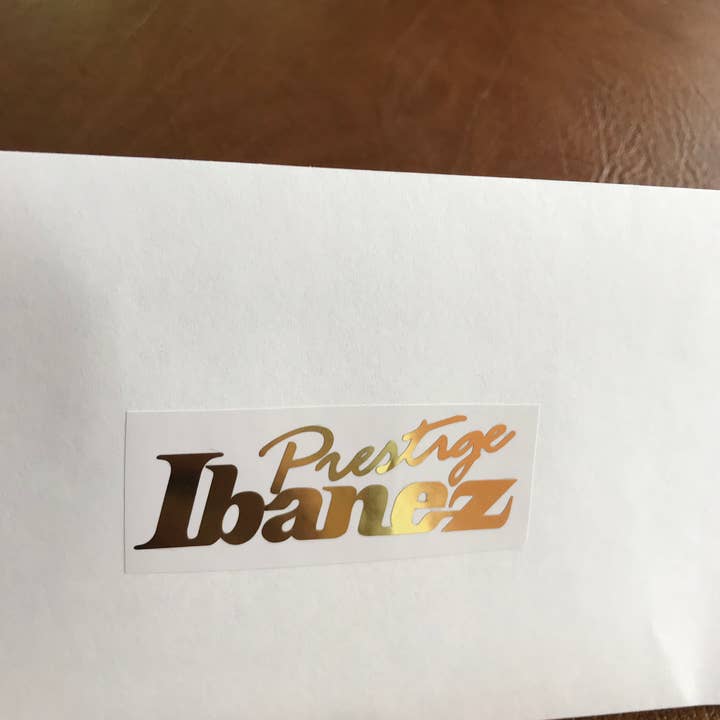 Ibanez Prestige Guitar Decal 3D Laser Cut Metal Decal M29 for wholesale by Luthier decals