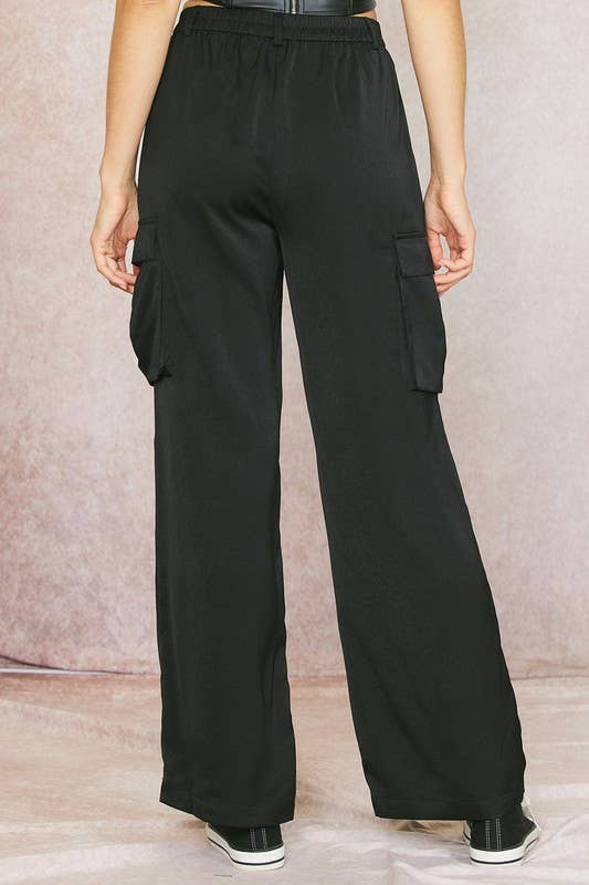 ILLA ILLA - Wholesale Pants - Women's - Satin Cargo Pants14