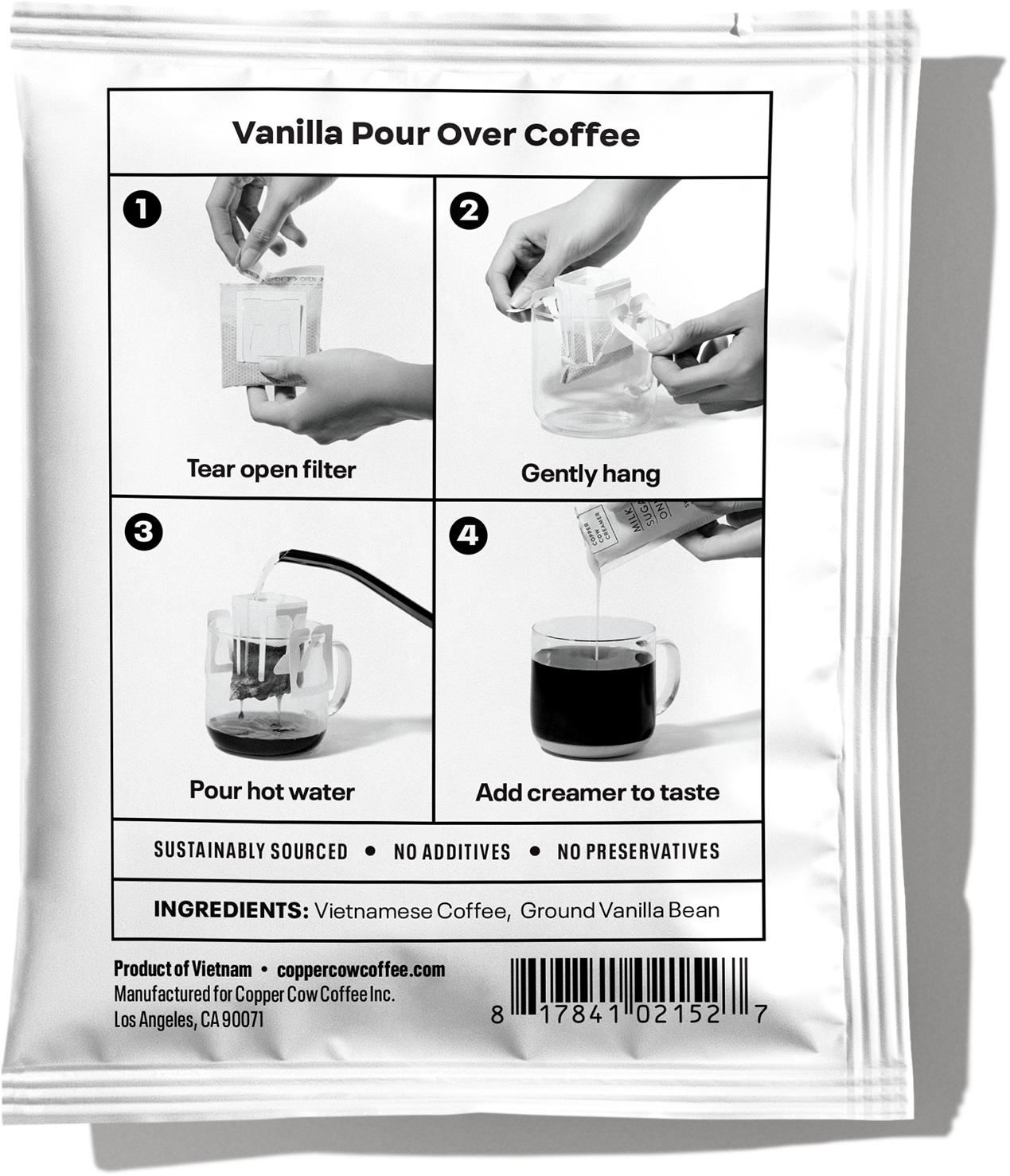 Copper Cow Coffee - Wholesale Ground Coffee - Coffee - Vanilla Pour-Over Tray (12ct) I 4 Pack Case2