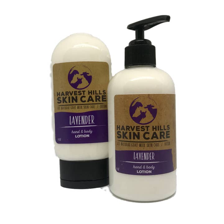Lavender Hand and Body Lotion for wholesale by Harvest Hills Skin Care, LLC