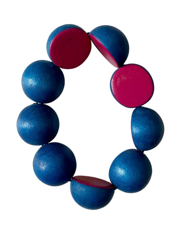 Elasticated Wood Bracelet Nimi for wholesale by Bijondo