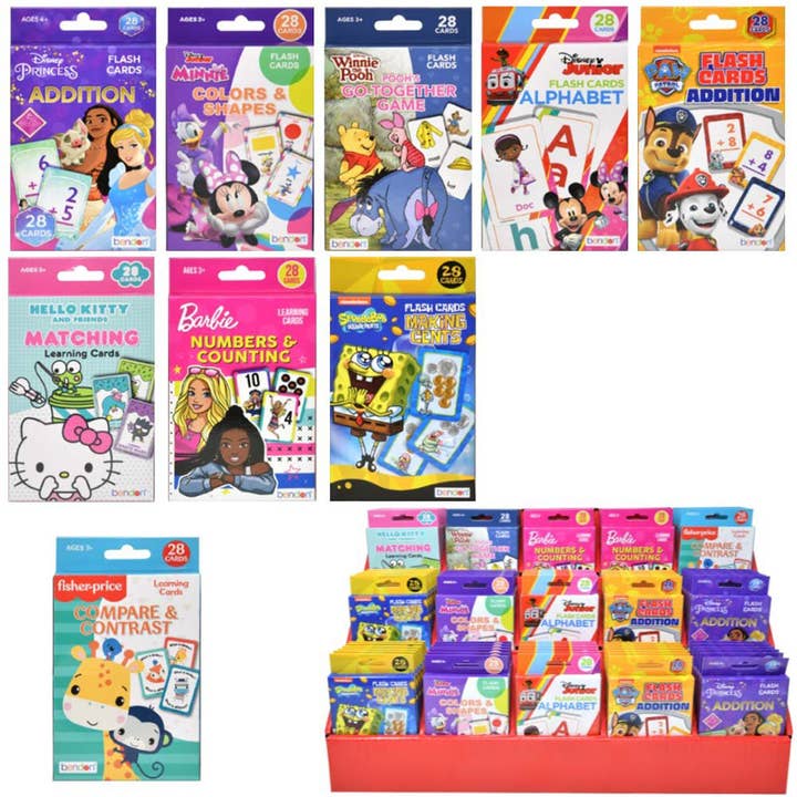 Bendon Licensed Flashcards Display for wholesale by Deluxe Import Trading