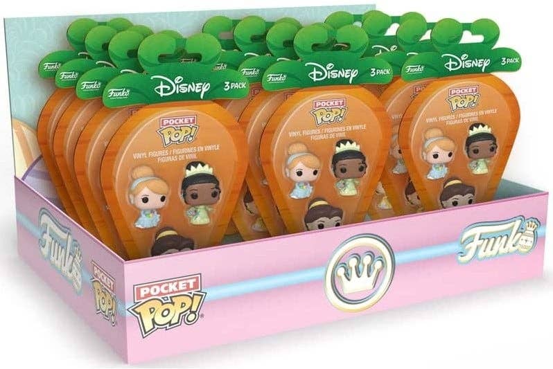 KIDDY-MOOV - Wholesale Figurine Toy - Kids - POP! Pocket Carrot Disney Princess Pack 3 / 120