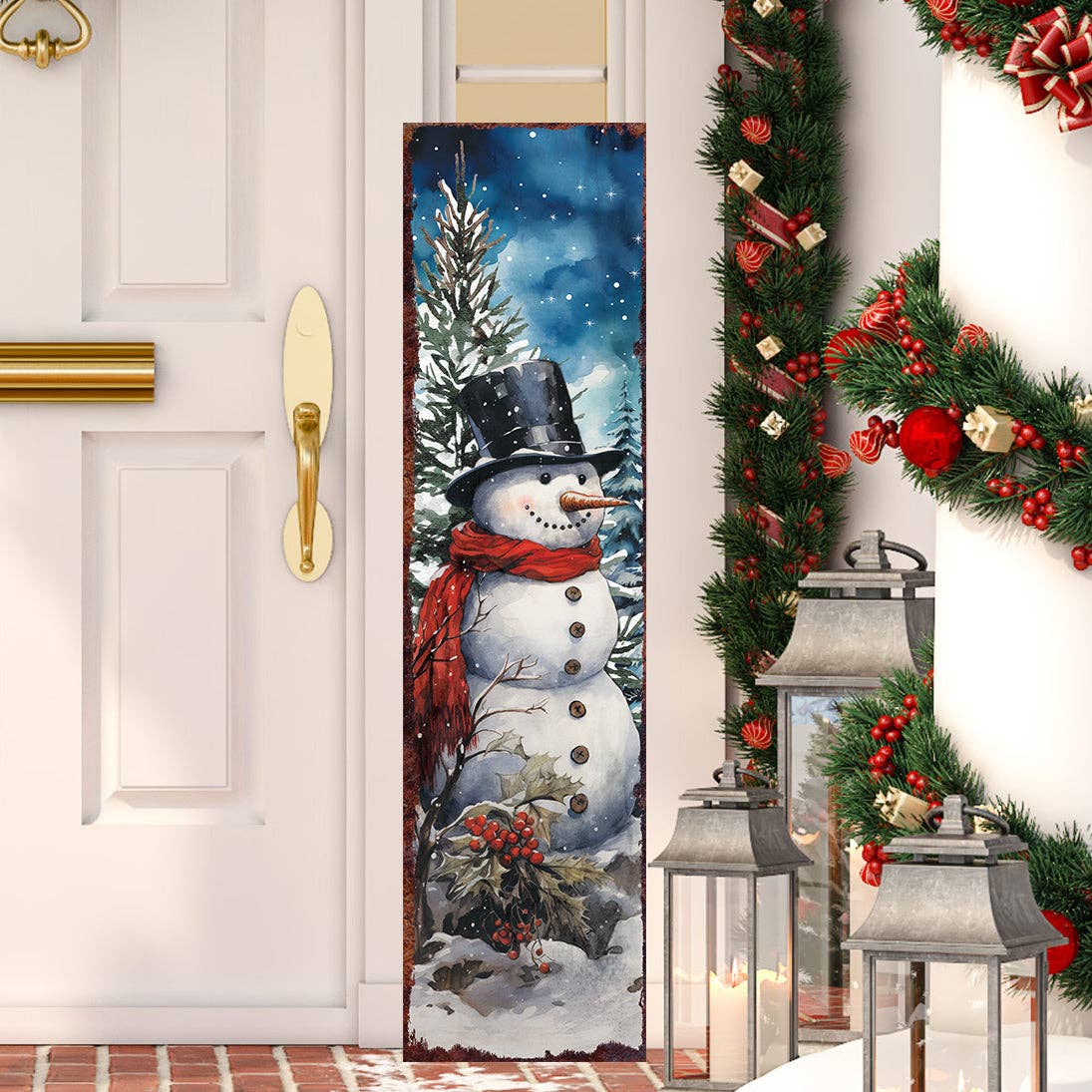TX USA Corporation - Wholesale Christmas Wall Art - Vintage Snowman Porch Sign – Rustic Winter Christmas Decor for Outdoors5
