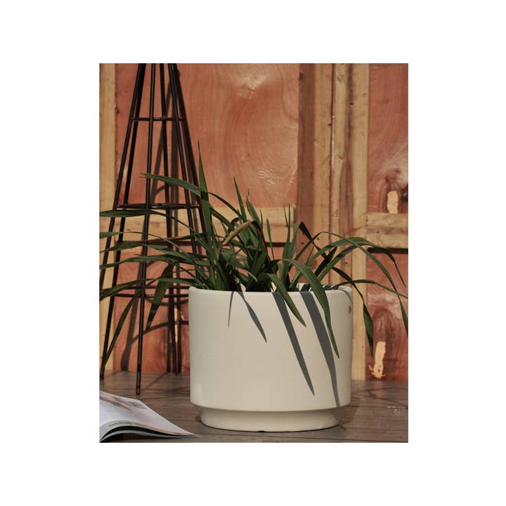 Pacific Home & Garden - Wholesale Plant Pot - Large Comet Planter , Ivory Clay, 12"X10" 10"X8.5" 8"X8" S3
