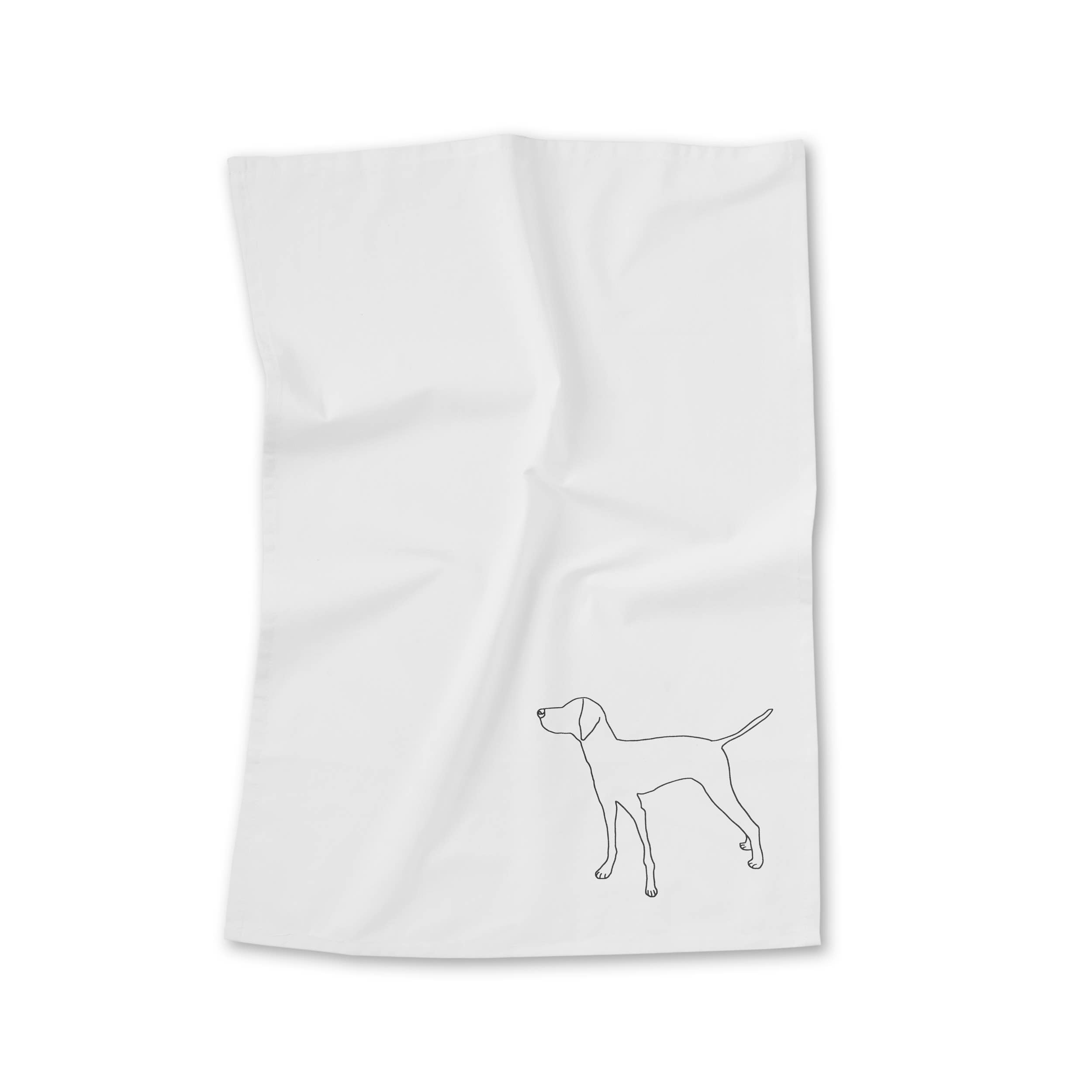 Lieblingspfote - Venta al por mayor Paño de cocina - Paño de cocina blanco con diseño de Vizsla