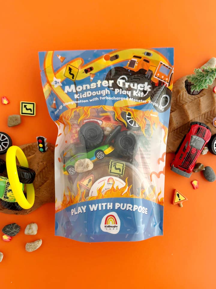 Monster Truck KidDough Play Kit for wholesale by Earth Grown KidDoughs (KidDoughs by EGKD)