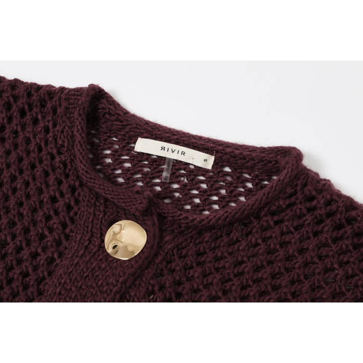 RIVIR - Wholesale Cardigan - Women's - Crochet Knit Cardigan With Pockets.cardigan10
