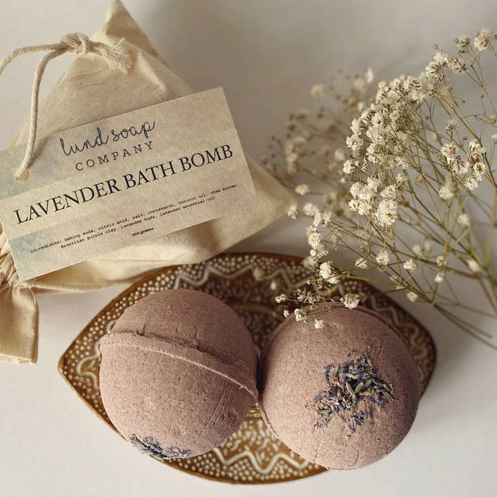 Lavender Bath Bomb for wholesale by Lund Soap Company