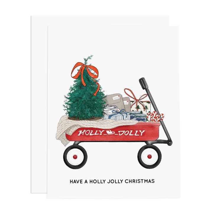 Christmas Wagon wenskaart voor wholesale door Ramus & Co.