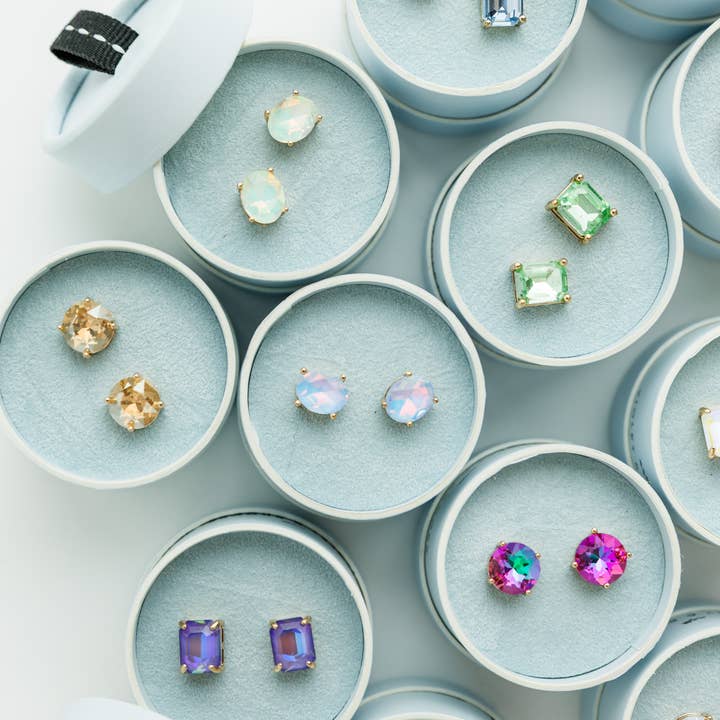Violet & Brooks - Wholesale Stud/Post Earrings - Crystal Powder Boxed Earring1