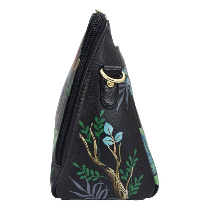 Anuschka | Vanya Lara (USA) - Wholesale Crossbody Bag - Women's - Hand-Painted Leather Zip Around Travel Organizer - 6682