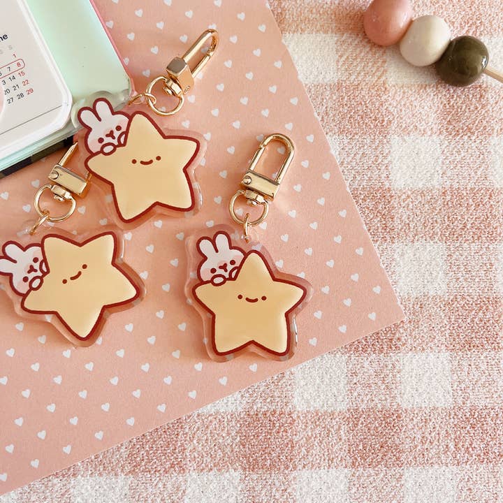Star Rabbit Keychain for wholesale by Cherry Rabbit