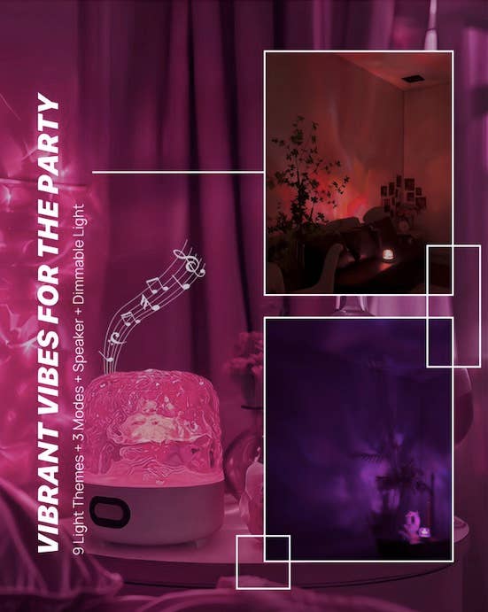 INSPECIAL HOME - Wholesale Night Light - Sunset Projector Lamp W/ Speaker Ripple Aurora Ambient Light5