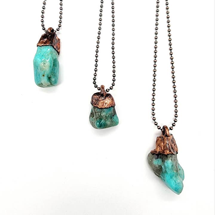 Amazonite vedhæng halskæde//kuglekæde for engroshandel hos MergingMetals