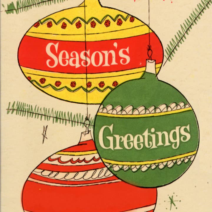 Wright Card Company - Wholesale Christmas Decoration - Retro Christmas Tree Ornaments - Box set of 10 (C10349)2