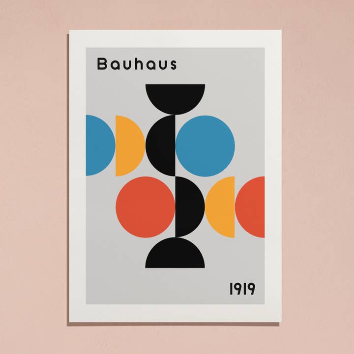 Sugar & Canvas - Venta al por mayor Ilustración - Lámina artística Bauhaus Geometric Shapes 1919 BH48