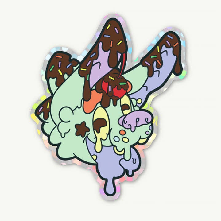 CHILL OUT! Holographic Vinyl Sticker for wholesale by Ark--Bark Arts!