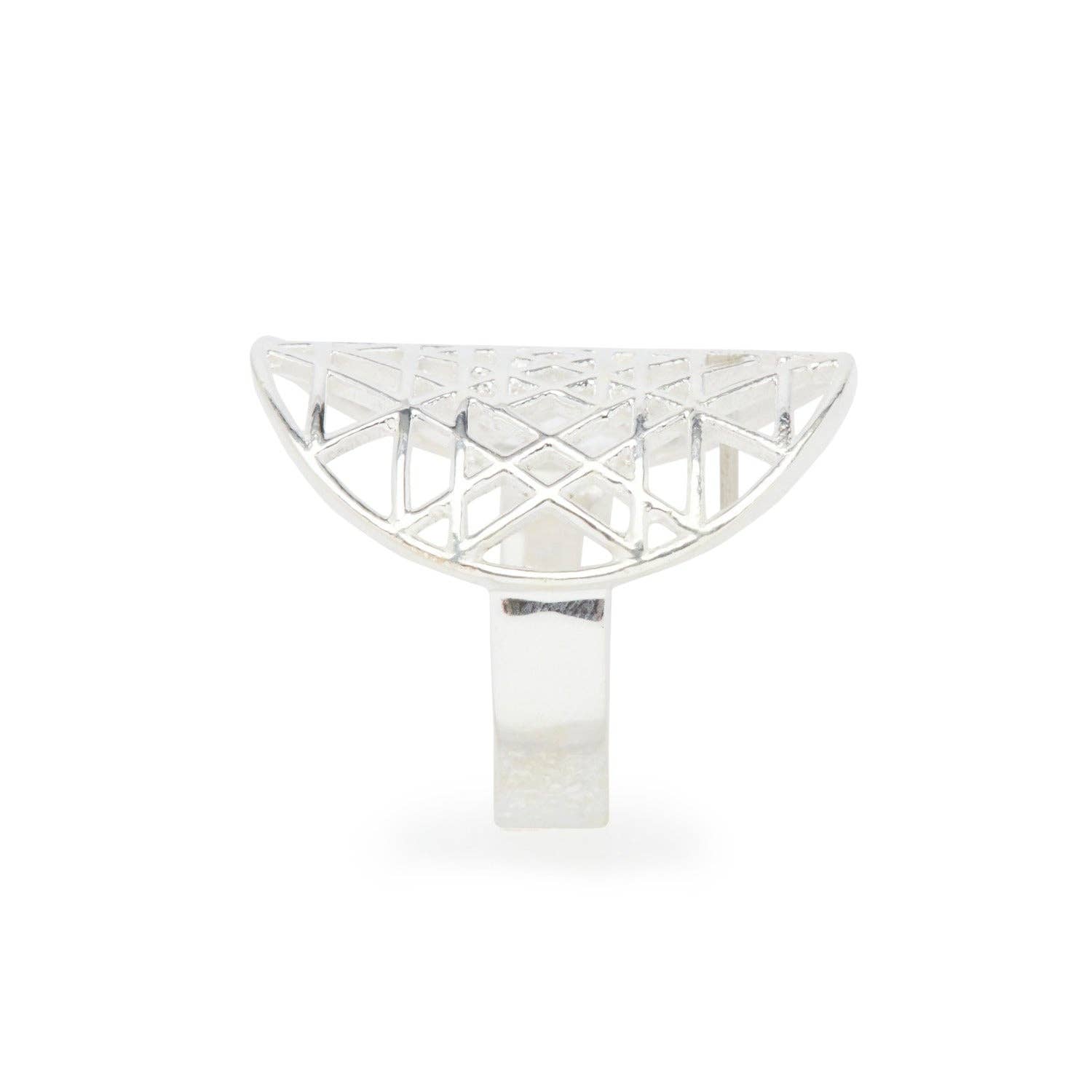 KARMA YOGA SHOP - Wholesale Band/Stacked Ring - 925 Silver Sri Yantra Ring15