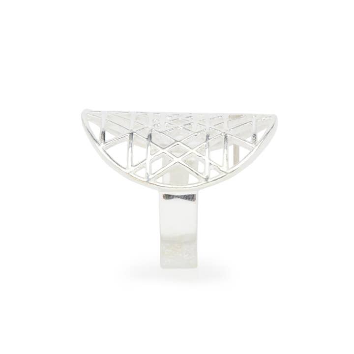 KARMA YOGA SHOP - Wholesale Band/Stacked Ring - 925 Silver Sri Yantra Ring15