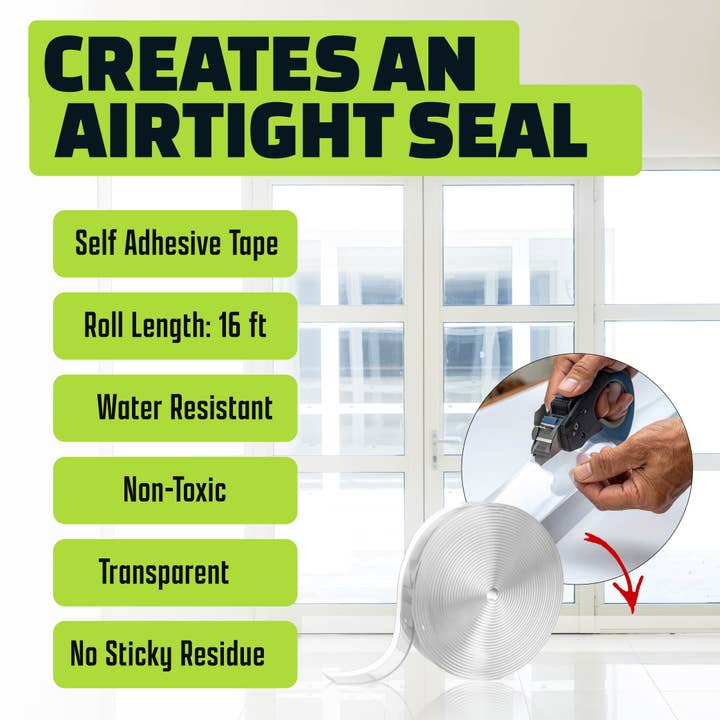 Gotham Steel/Granitestone – wholesale Tape – Alien Draft Seal Transparent Insulation Tape 2