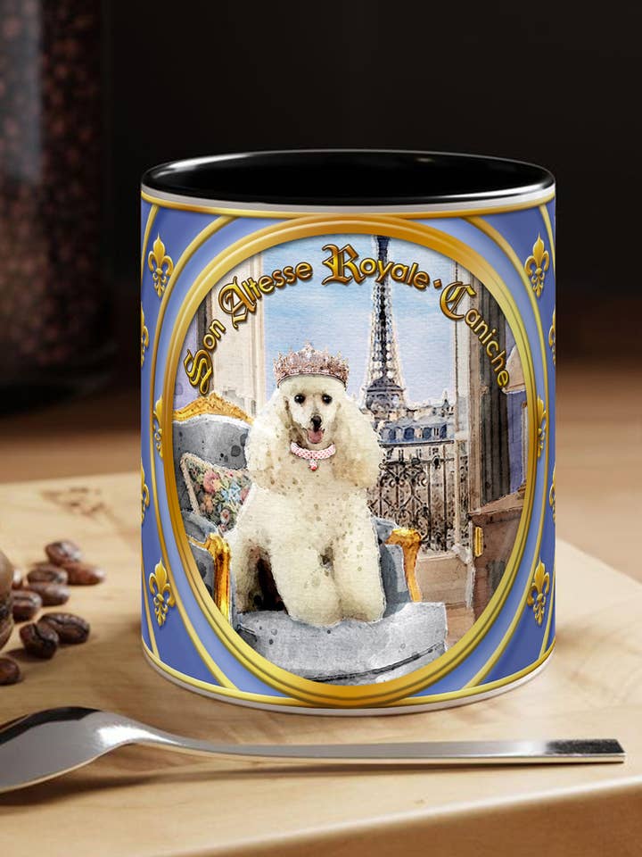 MUG Dog - POODLE - Coll. "His Royal Highness" for wholesale by Miss Iz