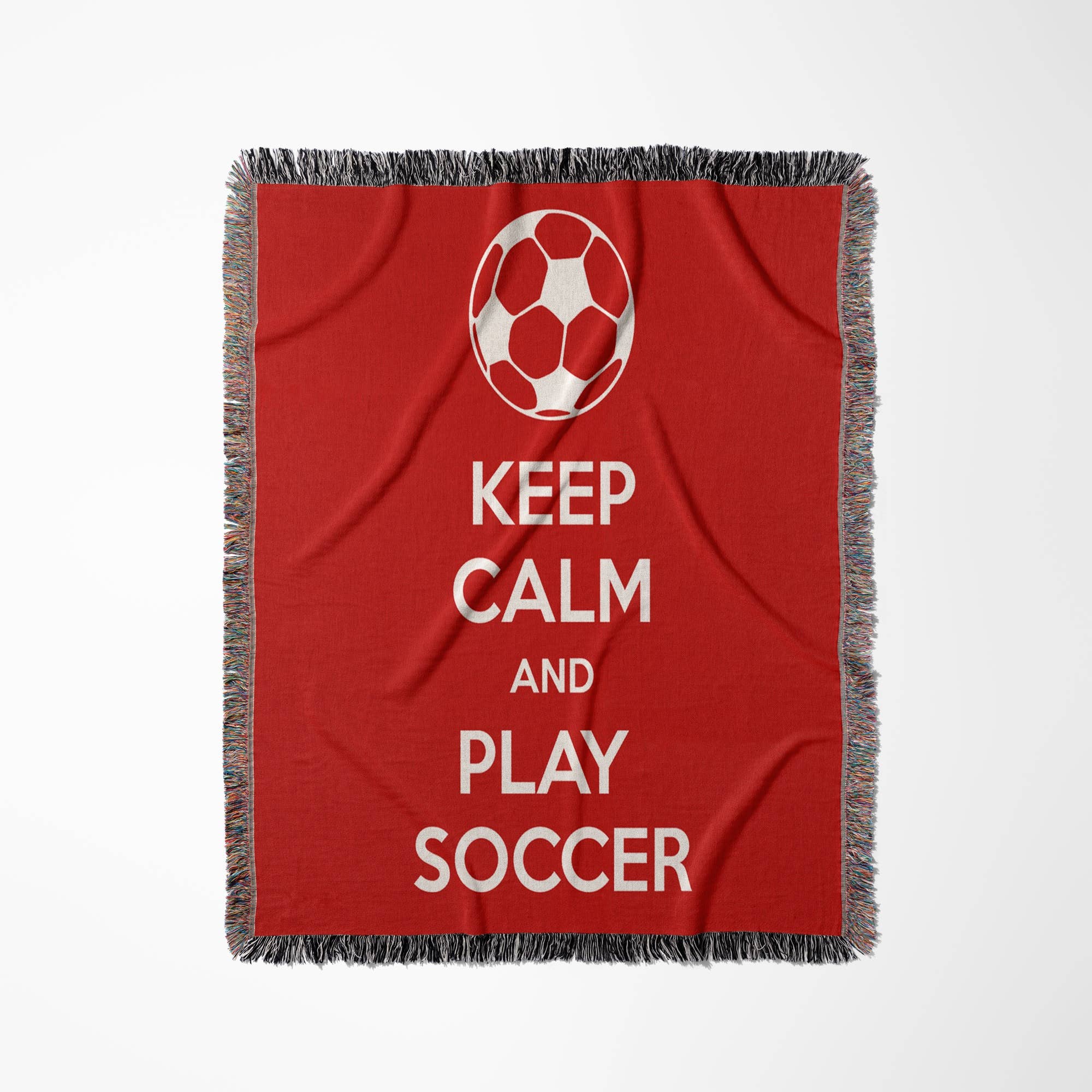 3dRose – wholesale Throw blanket – 3dRose, Keep calm and play soccer, Red, Blanket