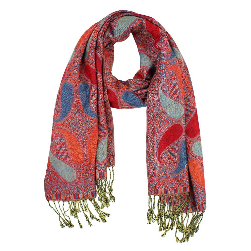 Sensibling Corp. - Wholesale Scarf - Women's - Large Paisley Pashmina Scarf Shawl32