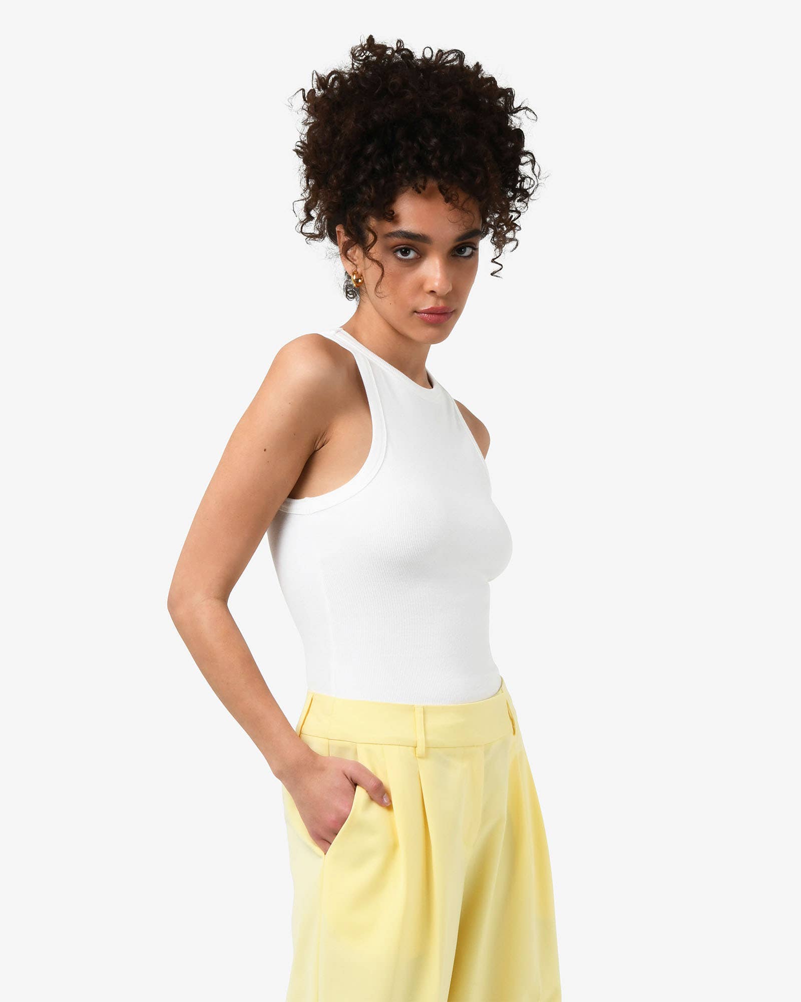 Forcast – wholesale T-shirt – women's – Forcast Women's Devon Cotton Blend Singlet14