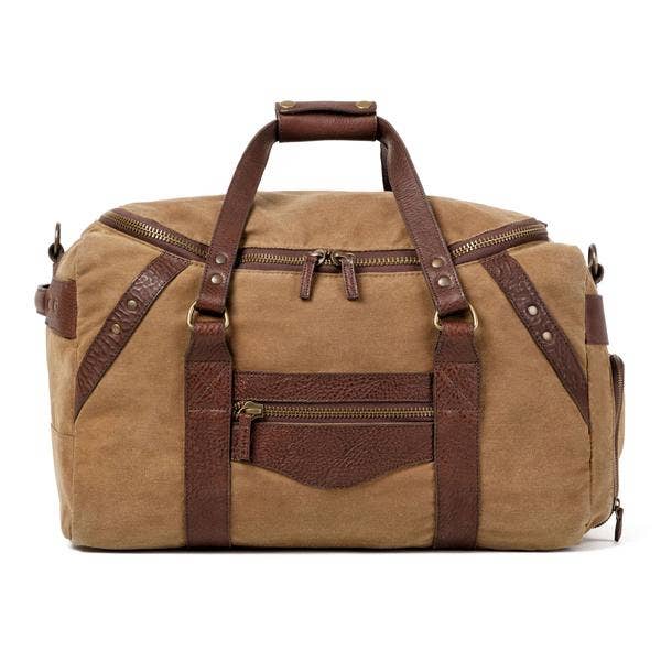 Mission Mercantile Leather Goods - Wholesale Weekender Bag - Unisex - Campaign Waxed Canvas Medium Duffle Bag0