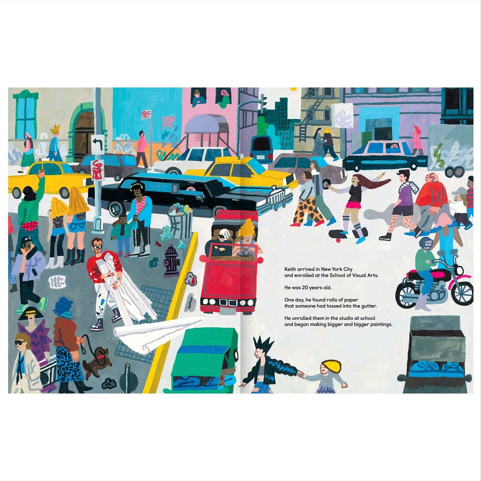 Enchanted Lion Books - Wholesale Biography & Memoir Book - Drawing On Walls: A Story Of Keith Haring2