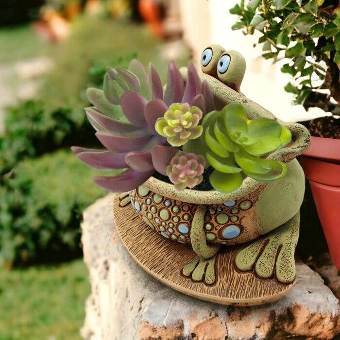 STP - Wholesale Plant Pot - Frog Ceramic Planter. Flower Pot / Terracotta5