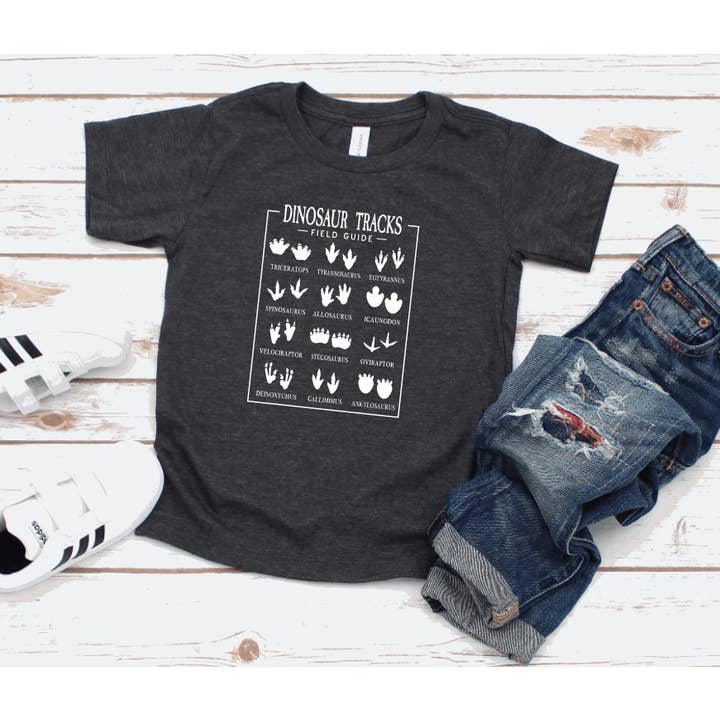 Tron Tron Graphic Wear - Vente T-shirt sérigraphié – enfant - T-shirt graphique Dinosaur Tracks pour tout-petit B142