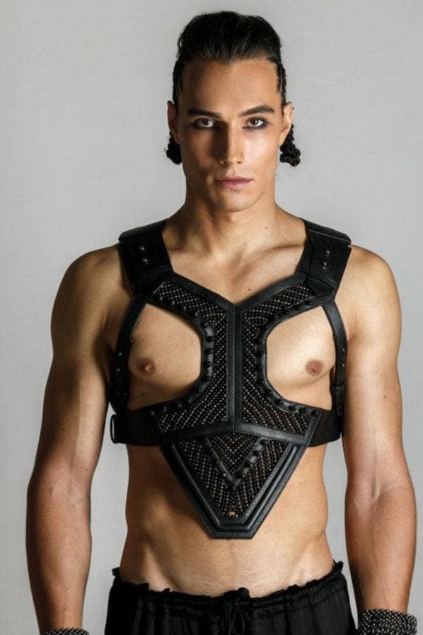 OBJECT & DAWN – wholesale Tank top – Men's – Adonis Men's Leather Beaded Harness0