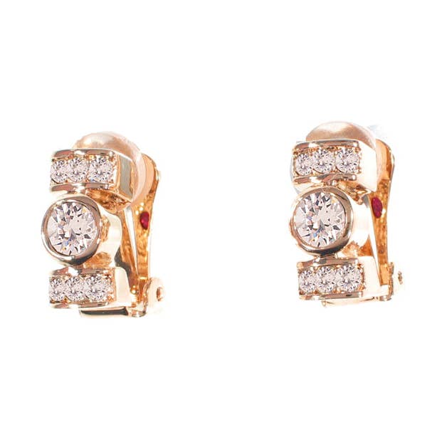 Terri Gold Clip On Earrings for wholesale by Cachet London