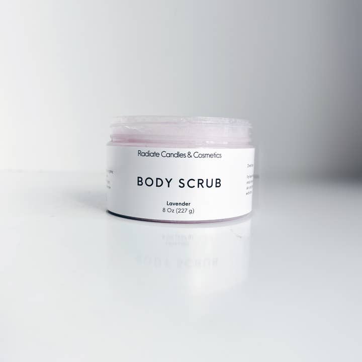 Lavender Body Scrub for wholesale by Radiate Candles & Cosmetics